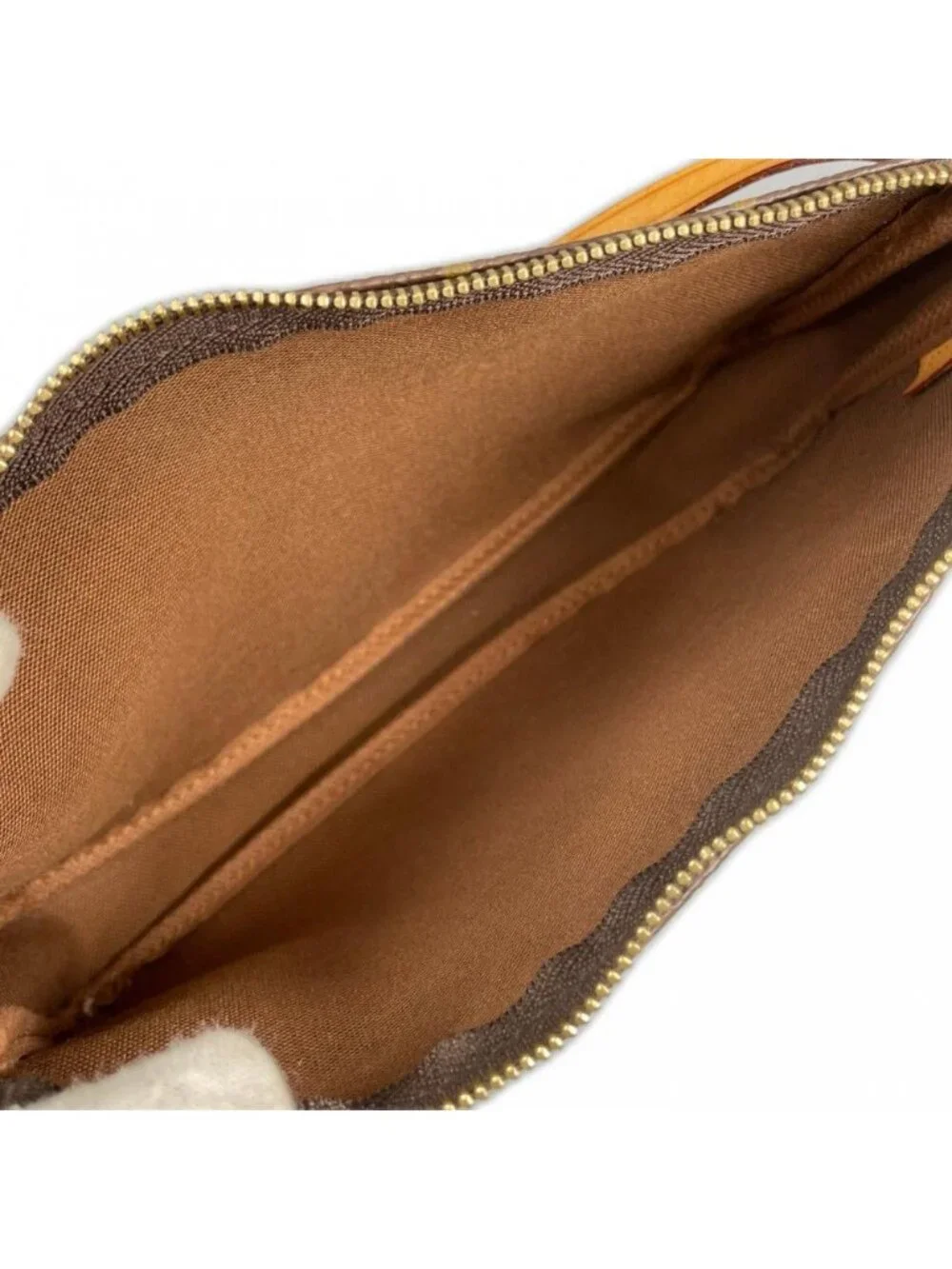 Louis Vuitton Handbag Pochette Accessoire Monogram Canvas Brown Gold